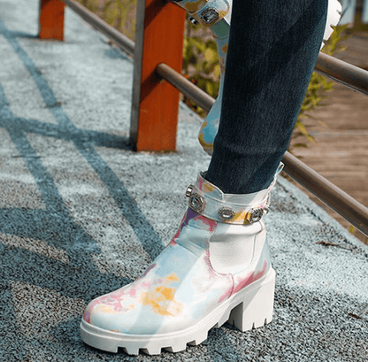 Tie Dye Ankle Boots