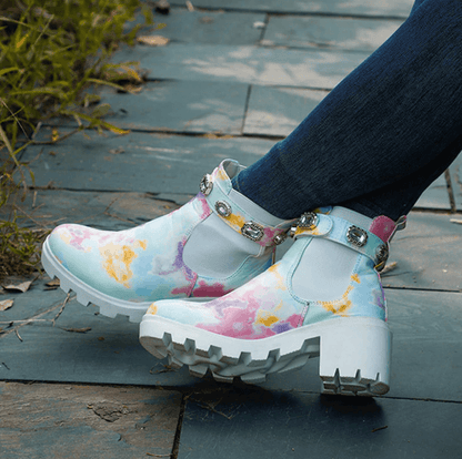 Tie Dye Ankle Boots