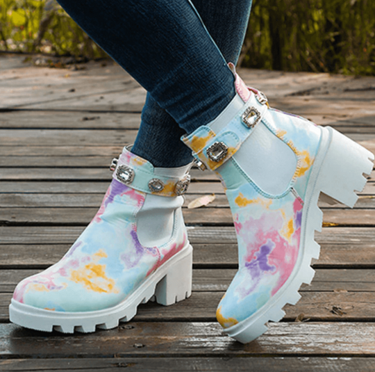 Tie Dye Ankle Boots