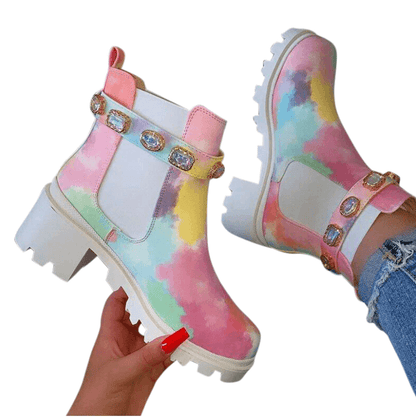 Tie Dye Ankle Boots