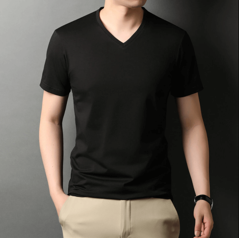 Men's Slim Fit V-neck T-shirt 