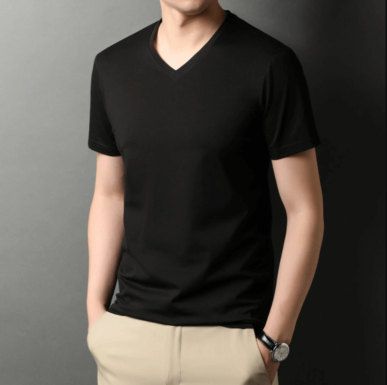 Men's Slim Fit V-neck T-shirt 